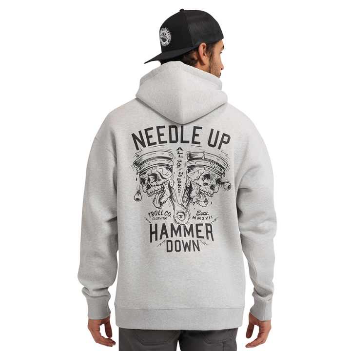 HOODY NUHD HAMMER TWINS - GRY